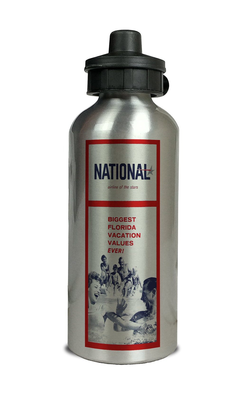 National Airlines Vintage Timetable Cover Aluminum Water Bottle