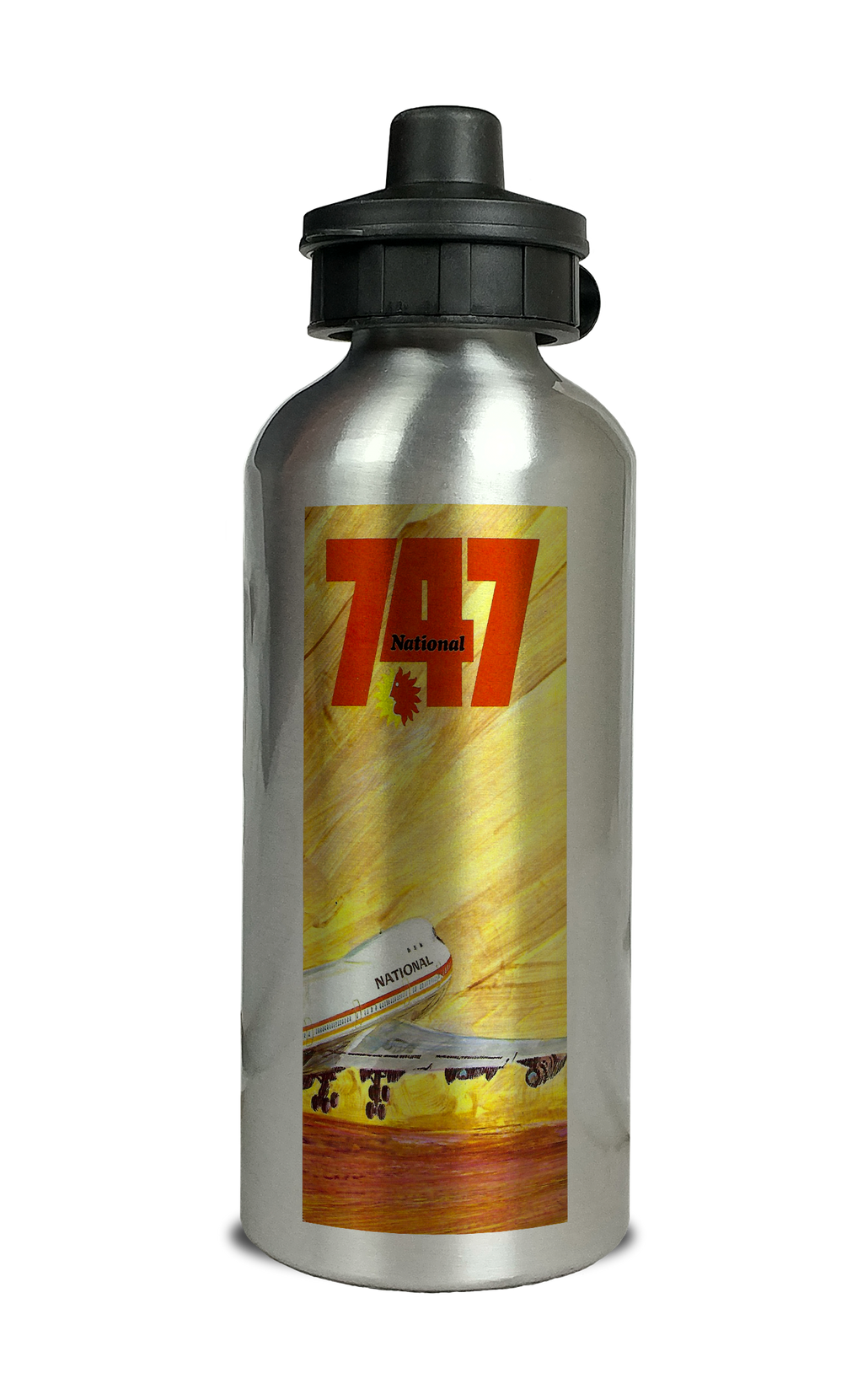 National Airlines 747 Aluminum Water Bottle