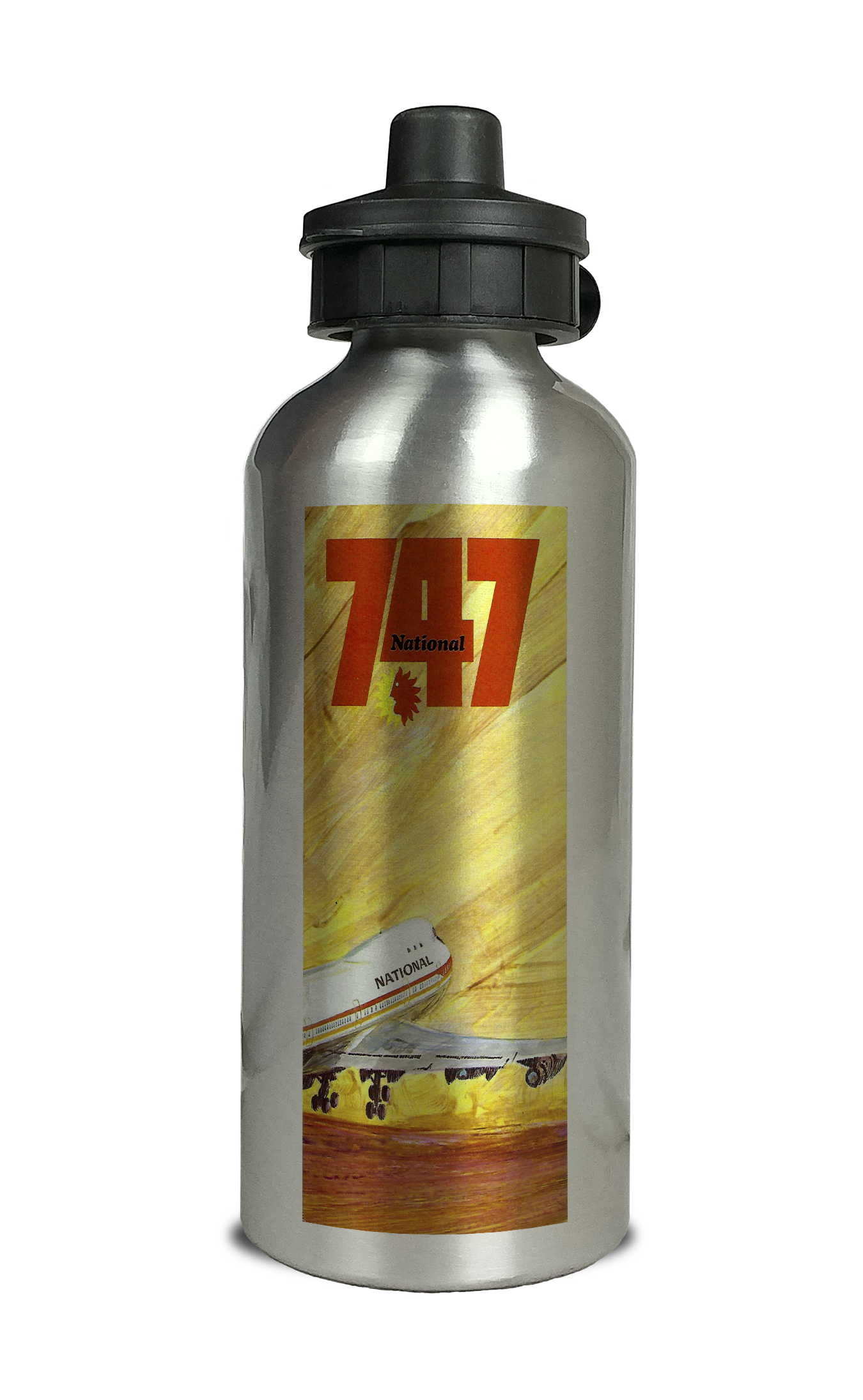 National Airlines 747 Aluminum Water Bottle
