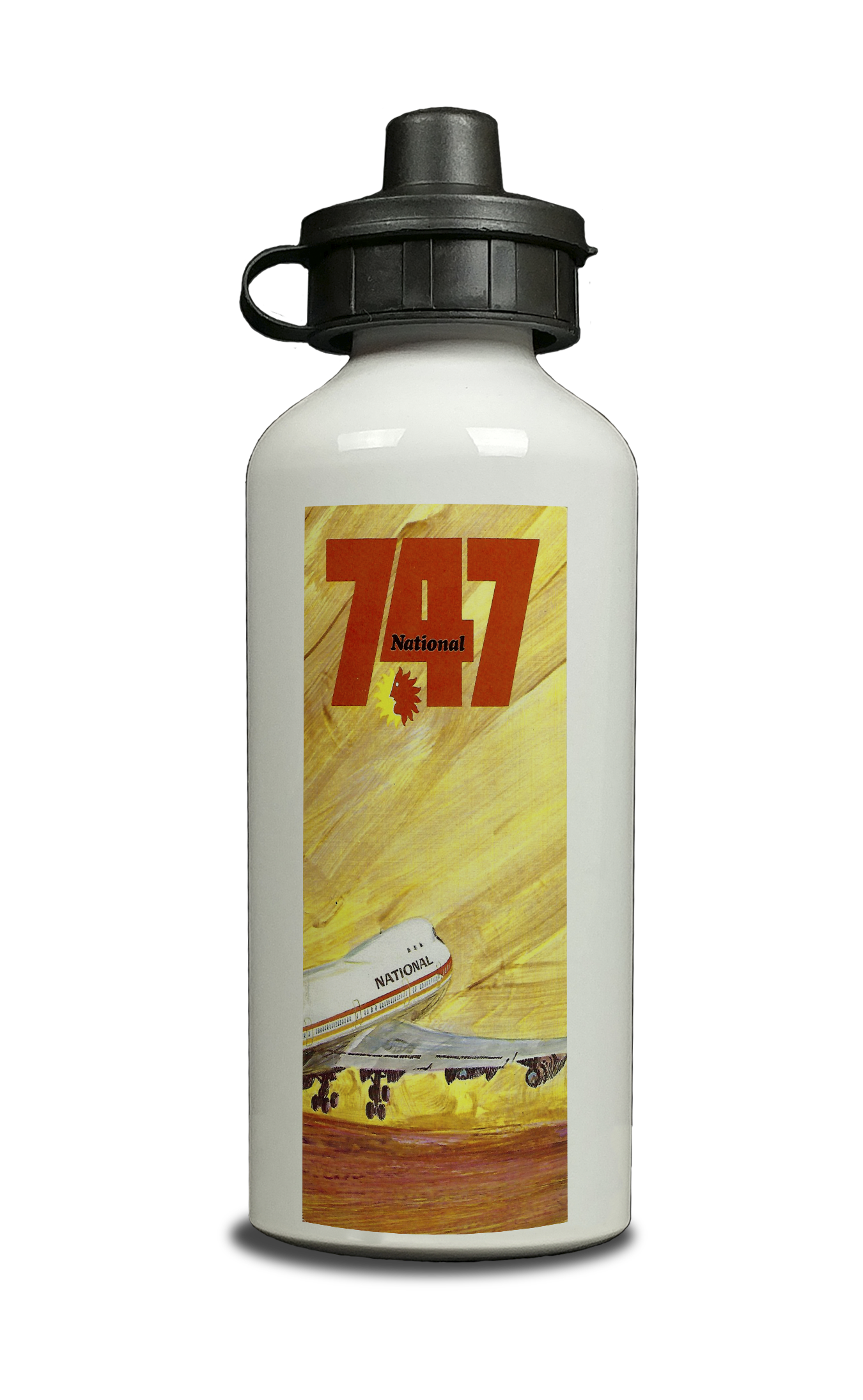 National Airlines 747 Aluminum Water Bottle