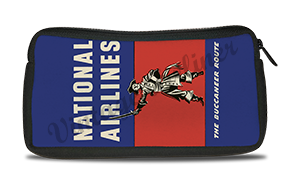 National Airlines 1950's Vintage Bag Sticker Travel Pouch