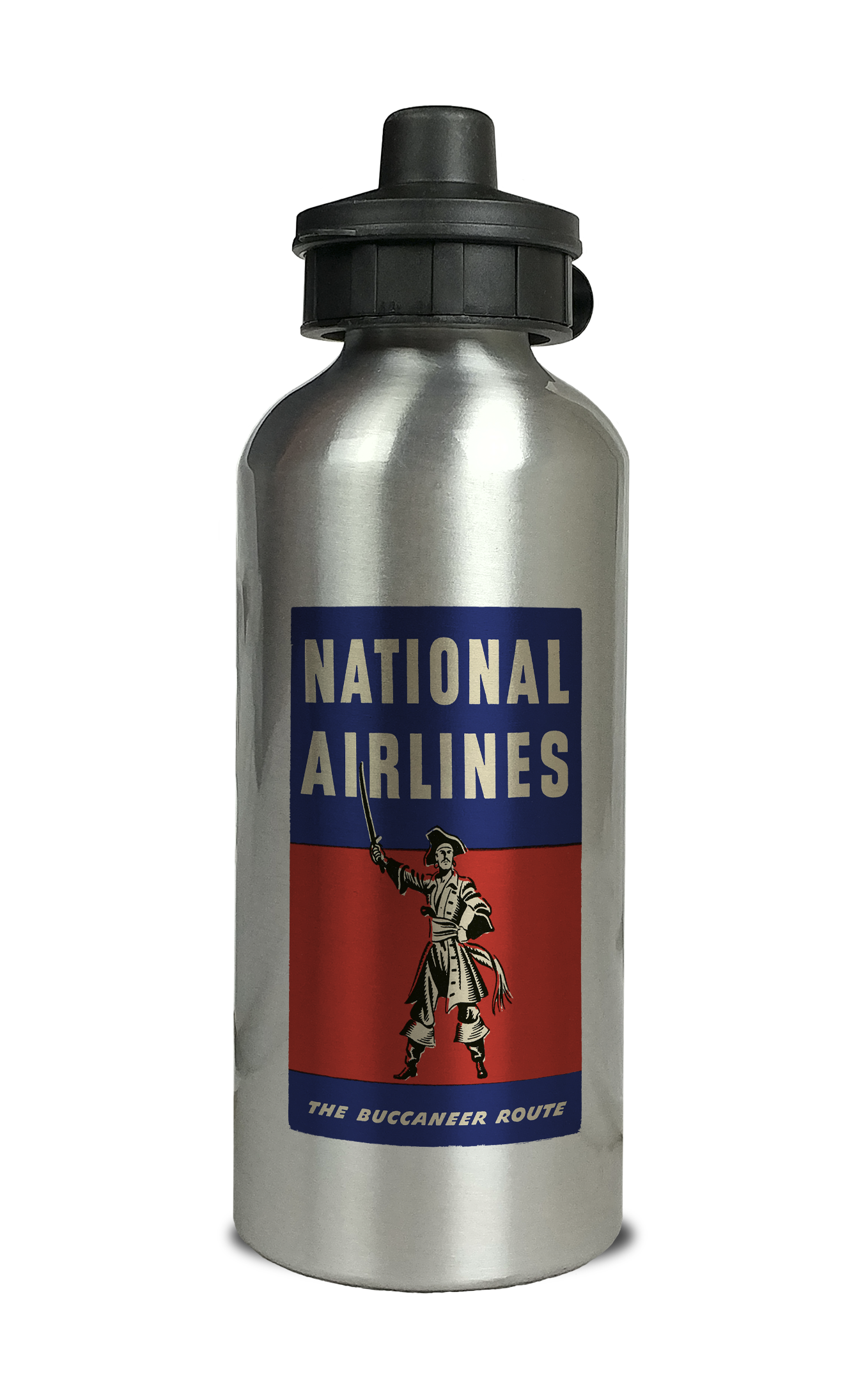 National Airlines 1950's Vintage Aluminum Water Bottle
