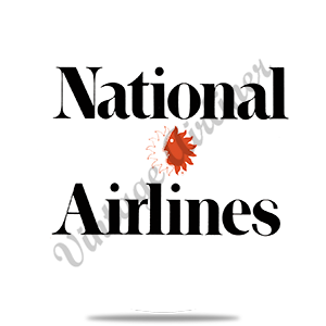National Airlines Logo Round Sandstone Coaster