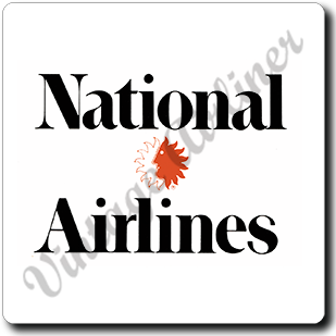 National Airlines Logo Square Sandstone Coaster