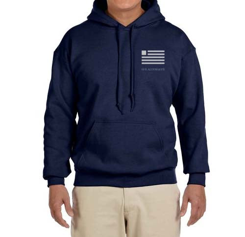 US Airways Logo Hooded Sweatshirt Embroidered