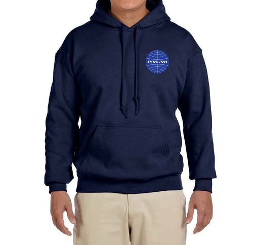 Pan Am Logo Hooded Sweatshirt Embroidered
