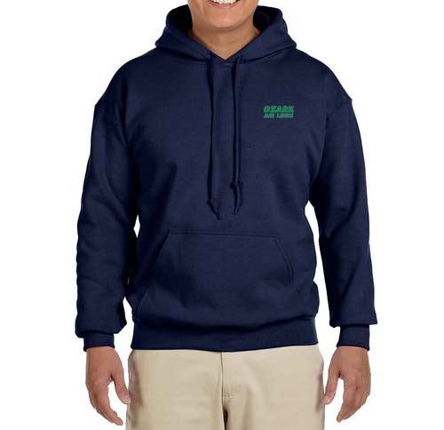 Ozark Airlines Logo Hooded Sweatshirt Embroidered