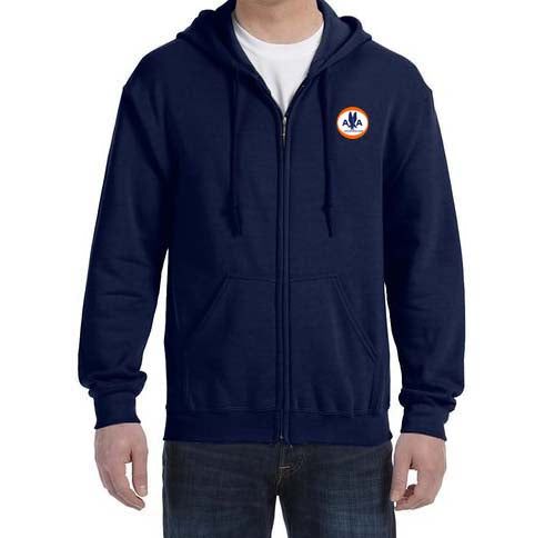 American Airlines 1962 AA Logo Zipped Hooded Sweatshirt Embroidered