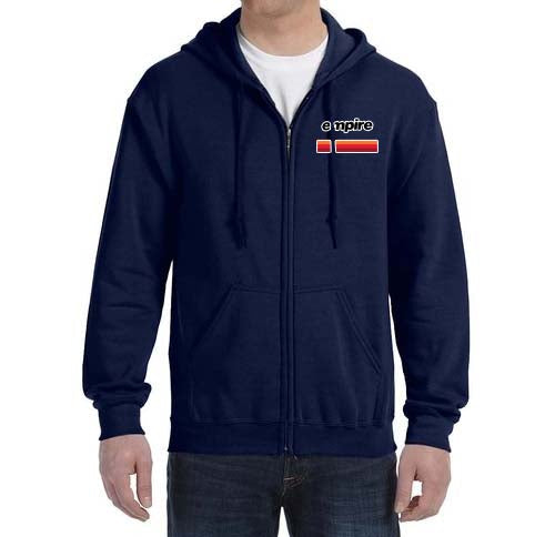 Empire Airlines Zipped Hooded Sweatshirt Embroidered