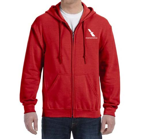 American Airlines 2013 Logo Embroidered Zipped Hooded Sweatshirt