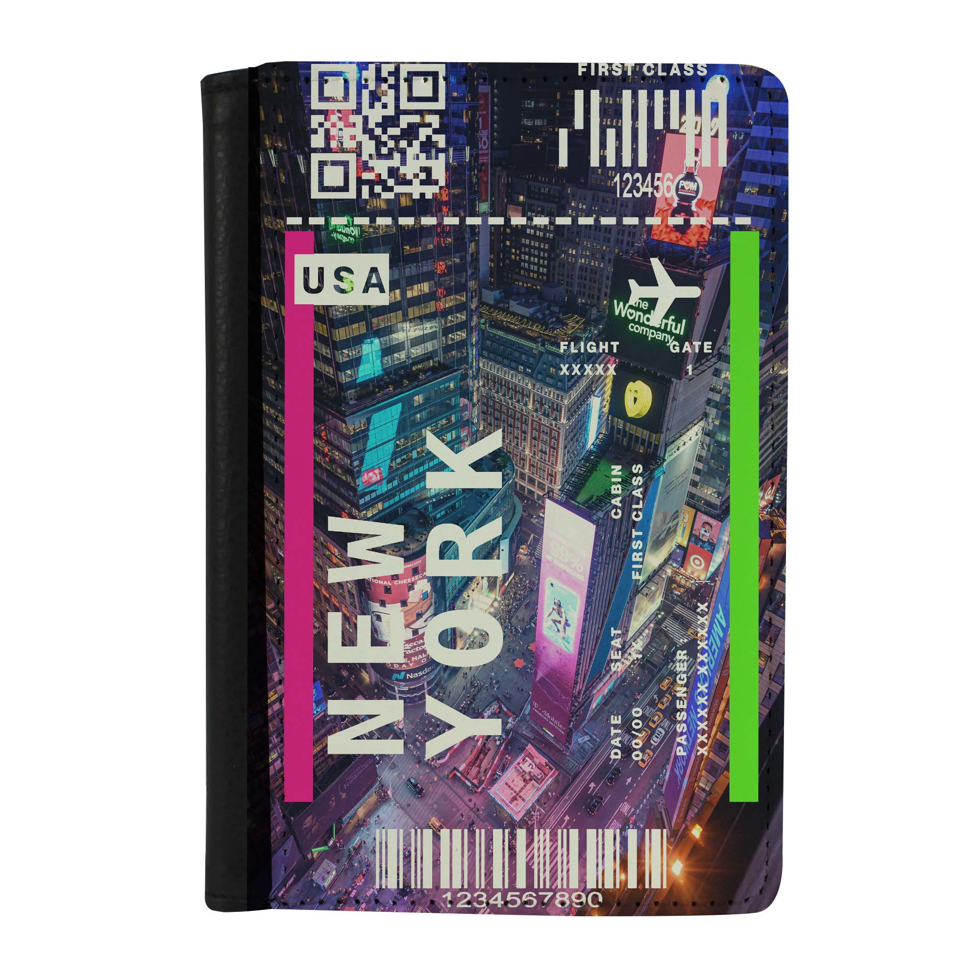 Destination Boarding Ticket - New York - Passport Case