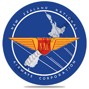 New Zealand National Airways Round Sandstone Coaster