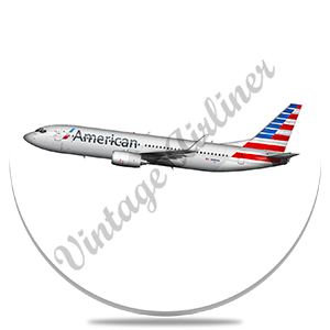 AA 777 New Livery Round Sandstone Coaster