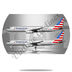 AA A321 Livery Round Sandstone Coaster