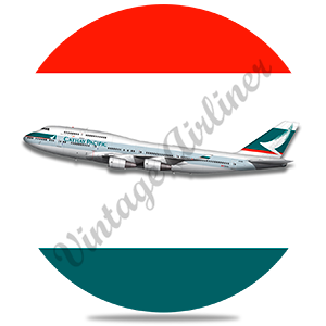 Cathay Pacific 747 Round Sandstone Coaster