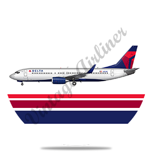 Delta Air Lines 737 Round Sandstone Coaster