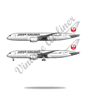 Japan Airlines 787 Round Sandstone Coaster