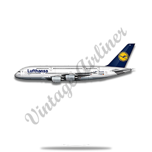 Lufthansa A380 Round Sandstone Coaster