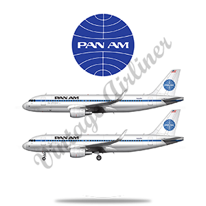 Pan Am A320 Round Sandstone Coaster