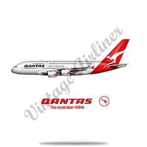 QANTAS A380 Round Sandstone Coaster