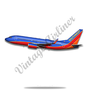 Southwest Airlines 737 Round Sandstone Coaster