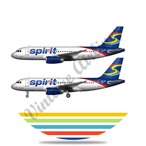 Spirit Airlines A319 Caribbean Livery Round Sandstone Coaster
