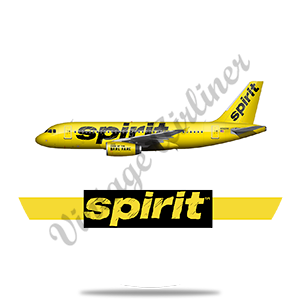 Spirit Airlines A319 Yellow Livery Round Sandstone Coaster