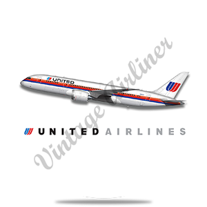 United 787 Tulip Livery Round Sandstone Coaster