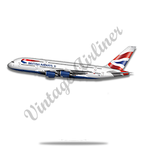 British Airways A380 Round Sandstone Coaster