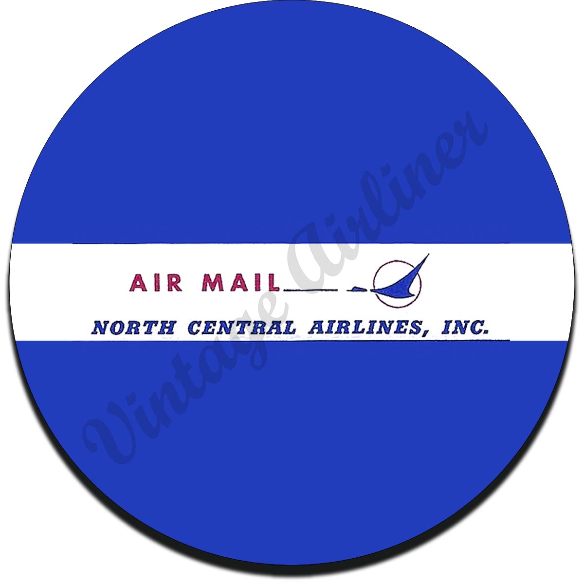 North Central Airlines Vintage Air Mail Sandstone Coaster