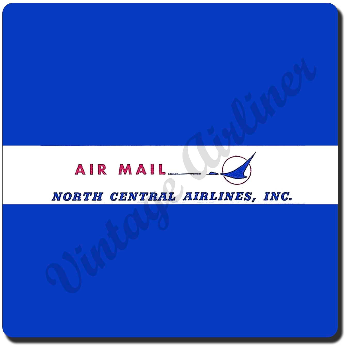 North Central Airlines Vintage Air Mail Sandstone Coaster