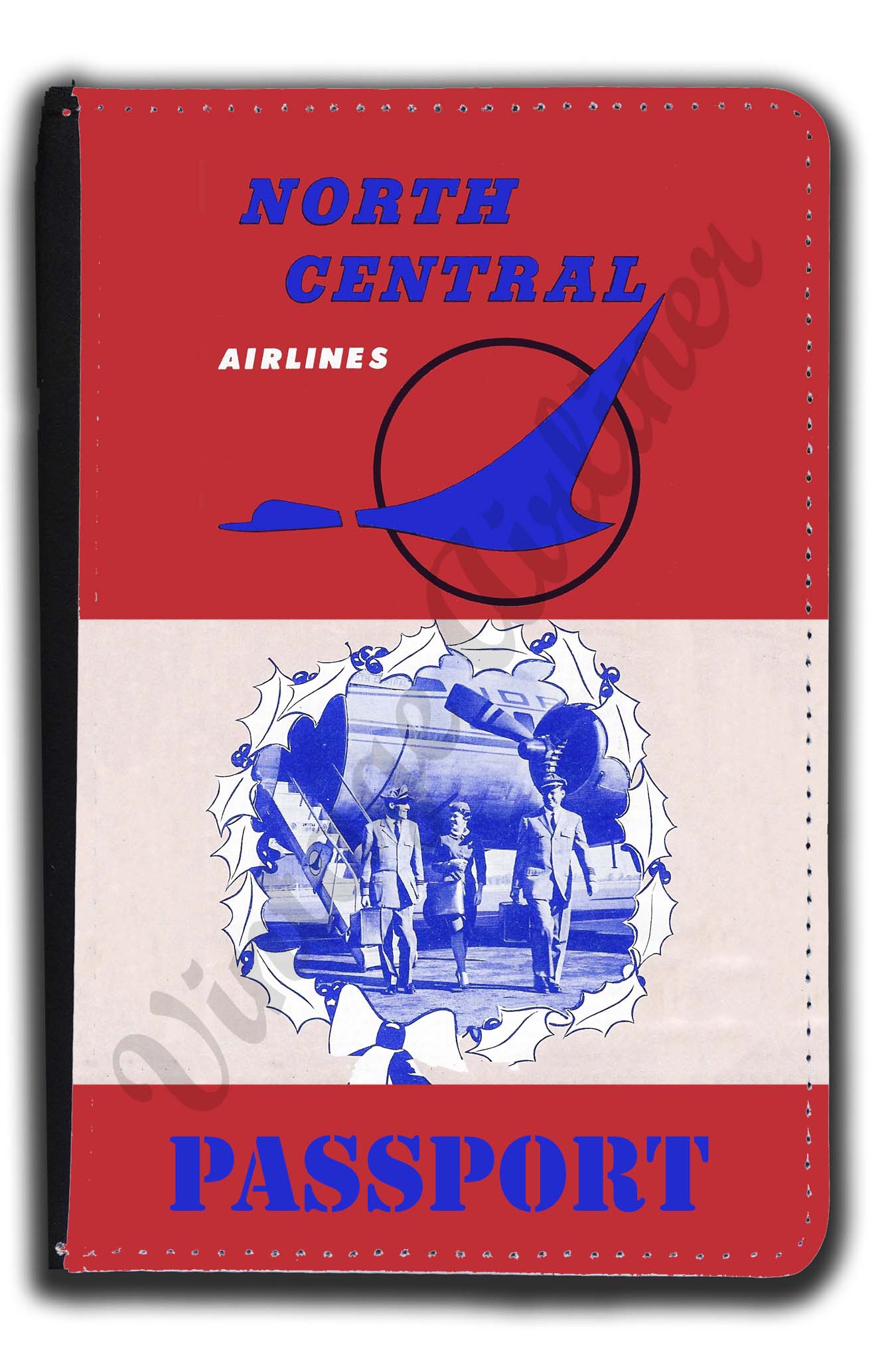 North Central Airlines Vintage Passport Case