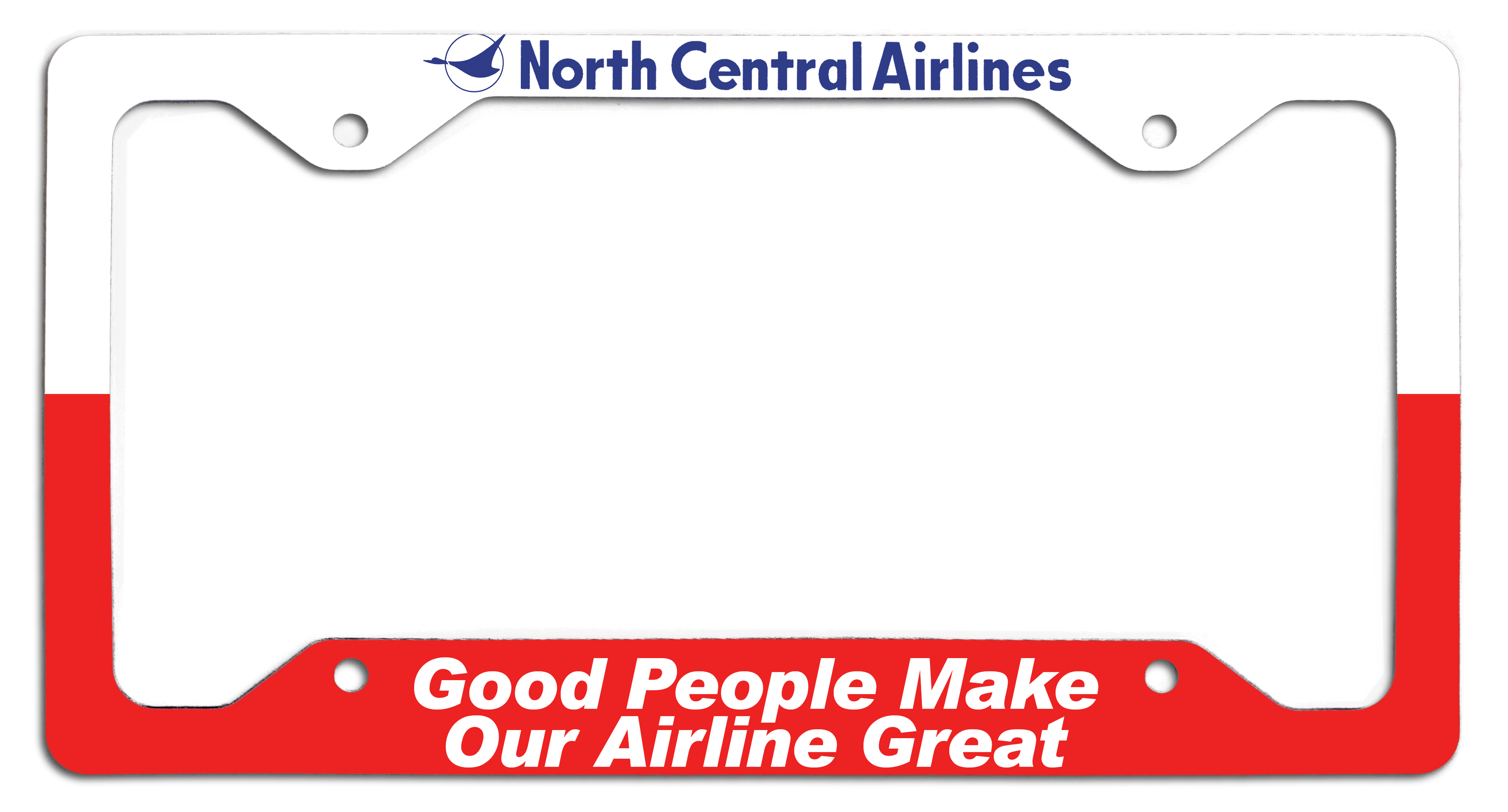North Central Airlines - Good People Make Our Airline Great - License Plate Frame
