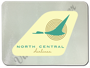 North Central Airlines 1950's Logo Glass Cutting Board