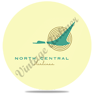 North Central Airlines 1950's Logo Round Sandstone Coaster