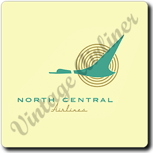 North Central Airlines 1950's Logo Square Sandstone Coaster