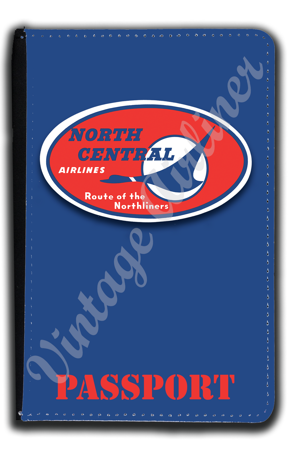 North Central Airlines Vintage Bag Sticker Passport Case