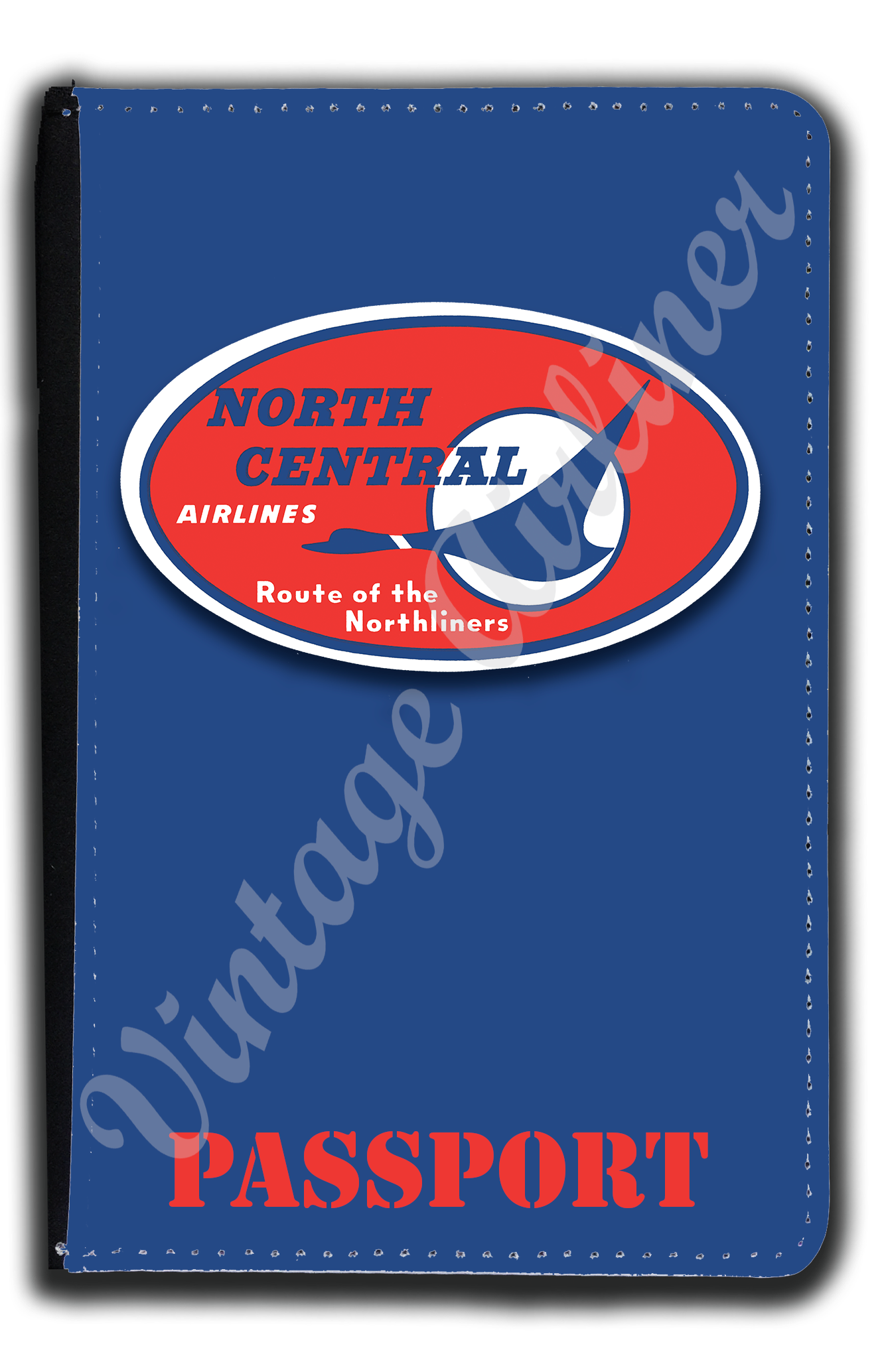 North Central Airlines Vintage Bag Sticker Passport Case