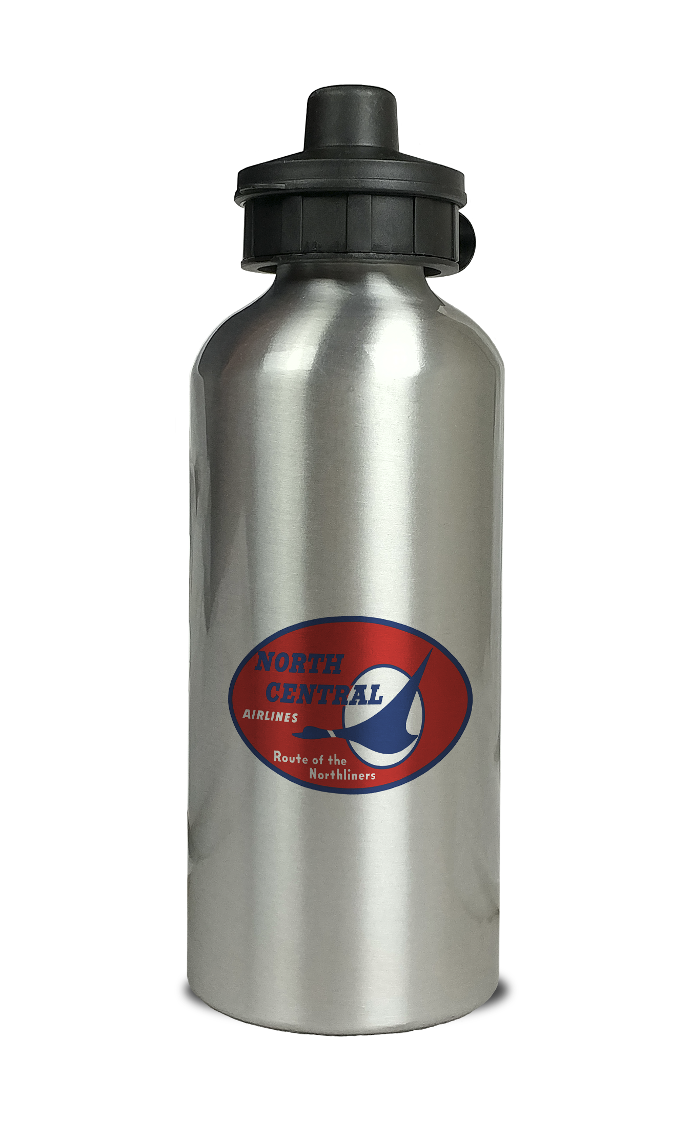 North Central Airlines Vintage Aluminum Water Bottle