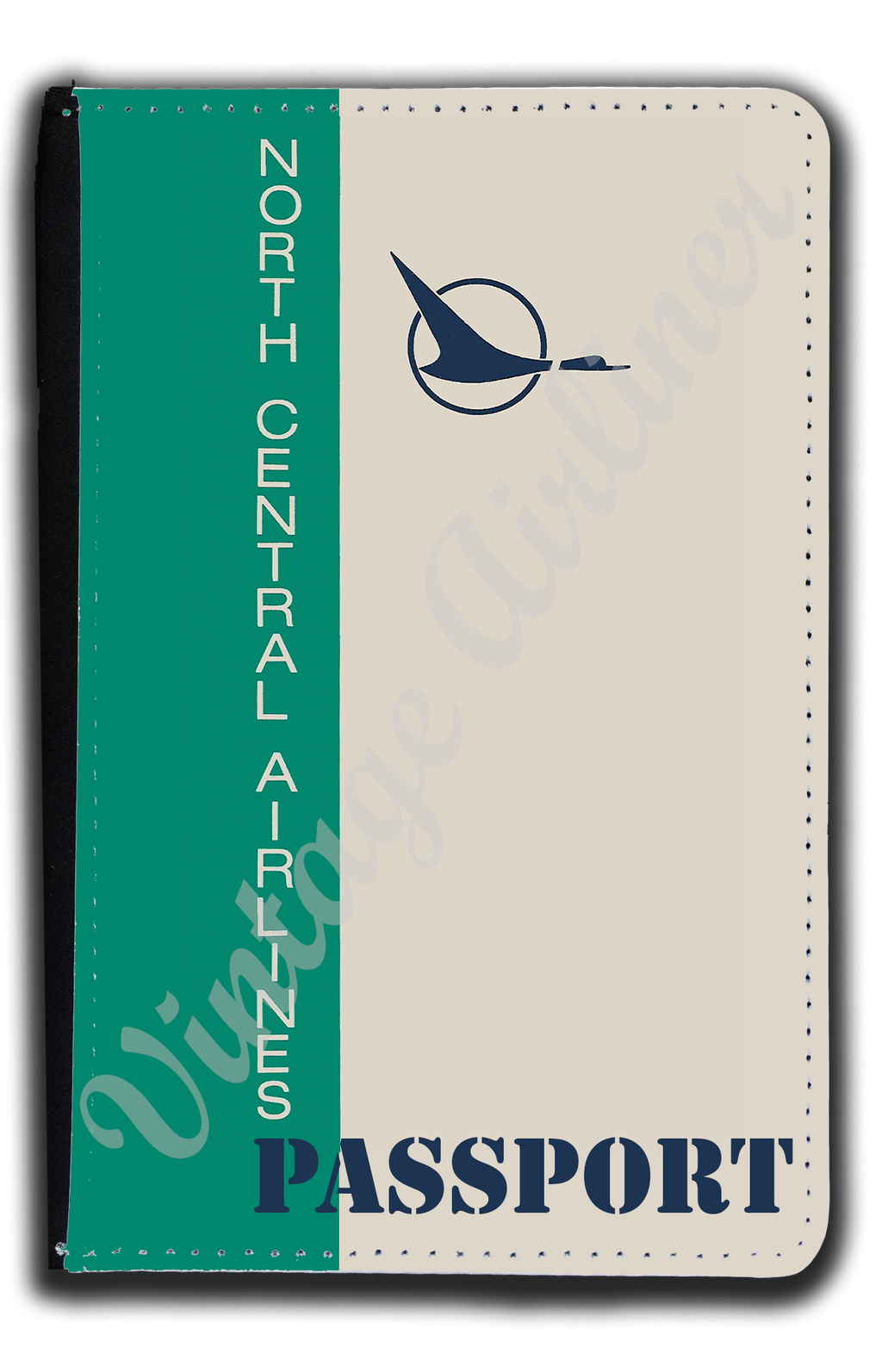 North Central Airlines Timetable Cover Passport Case