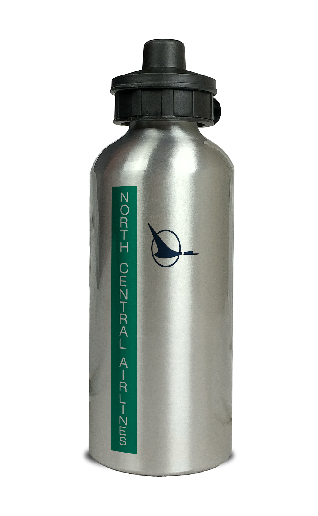 North Central Airlines Timetable Aluminum Water Bottle