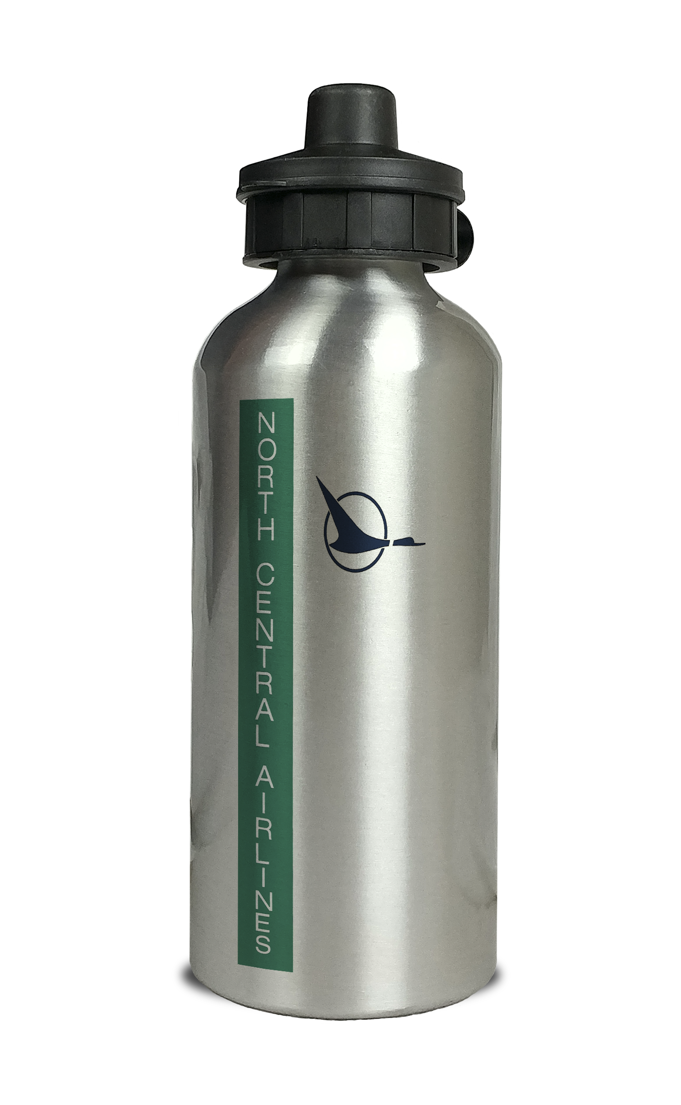 North Central Airlines Timetable Aluminum Water Bottle