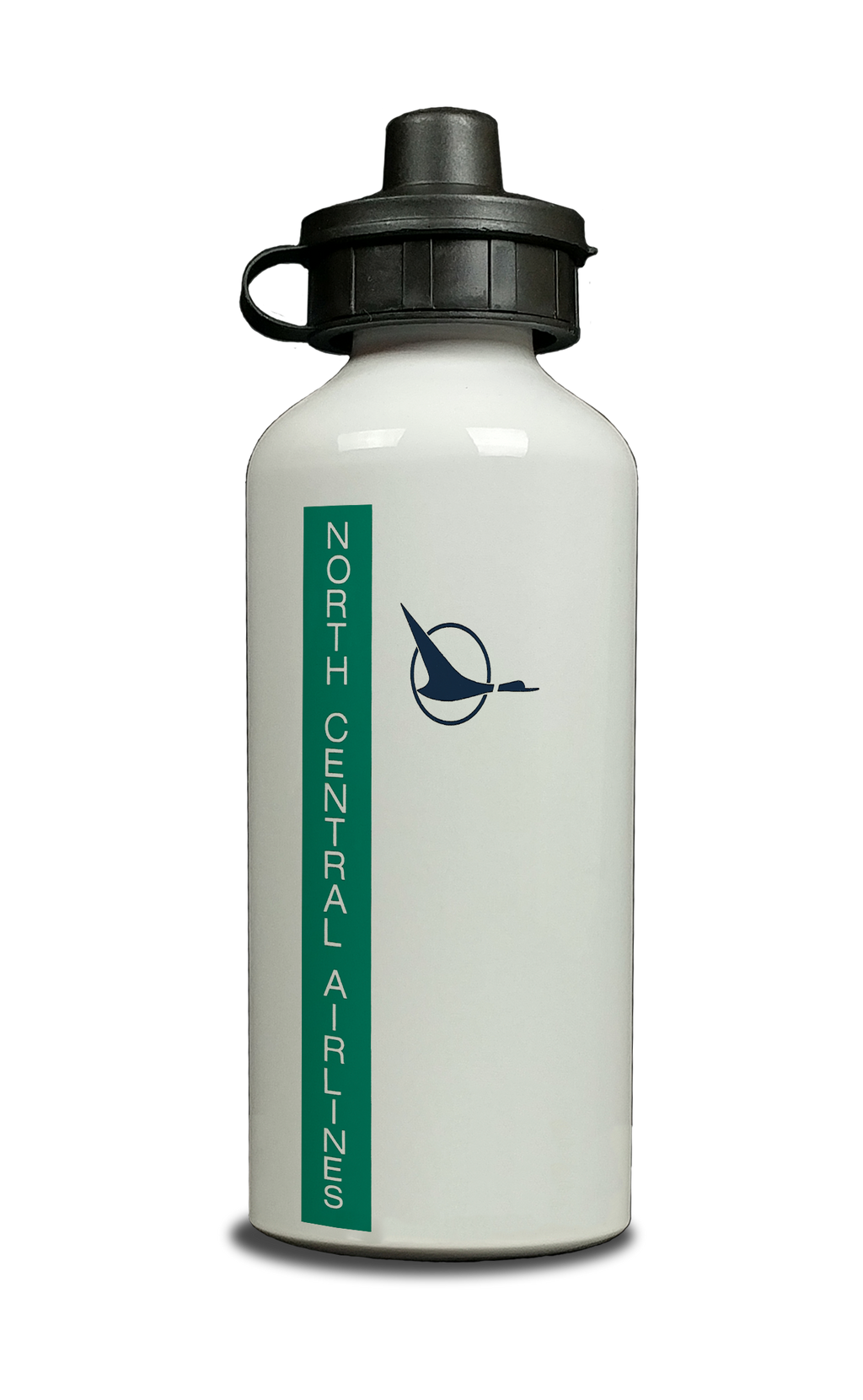 North Central Airlines Timetable Aluminum Water Bottle