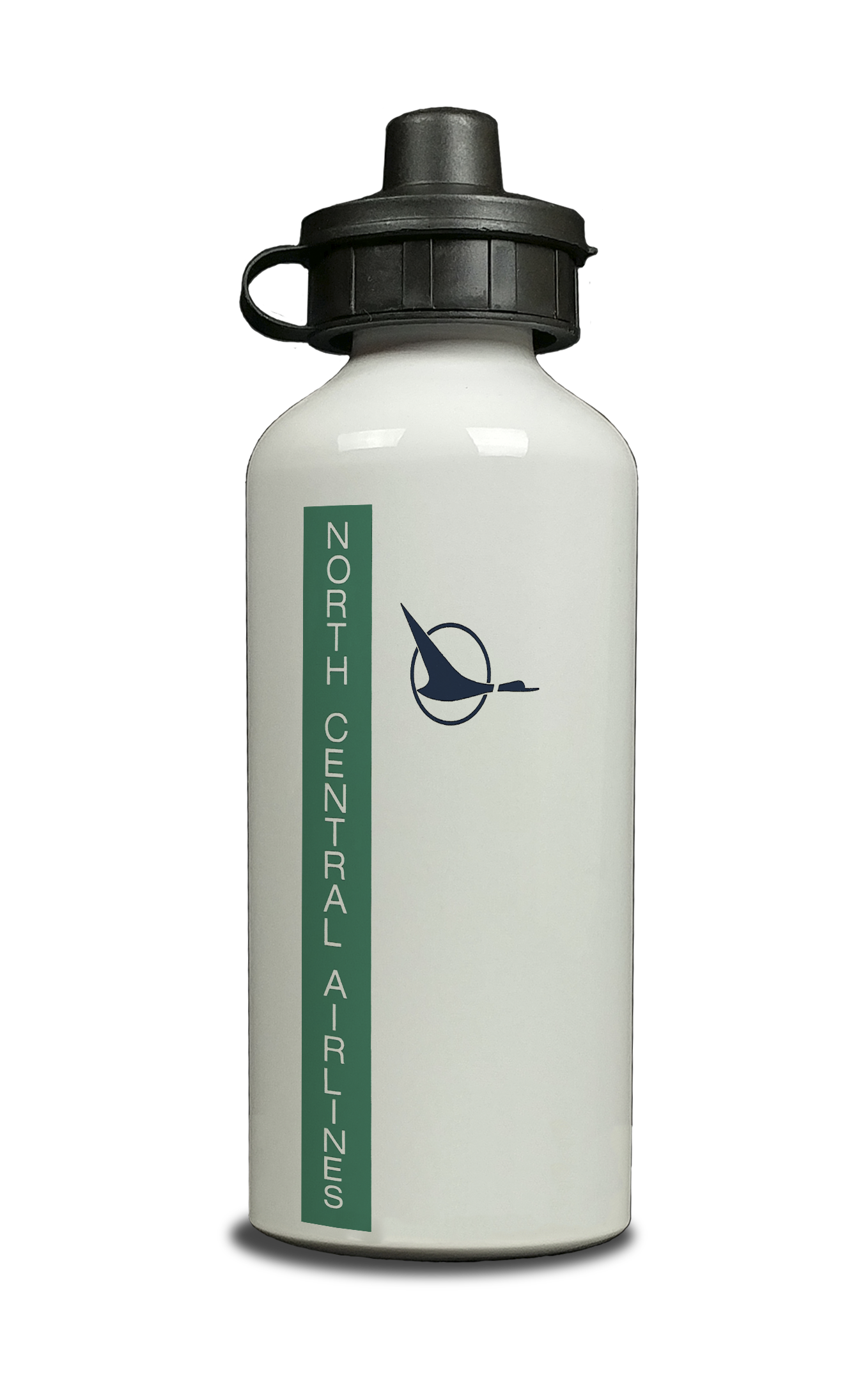 North Central Airlines Timetable Aluminum Water Bottle