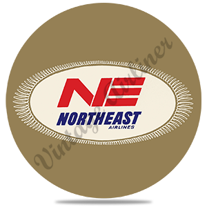 Northeast Airlines 1950's Vintage Round Sandstone Coaster