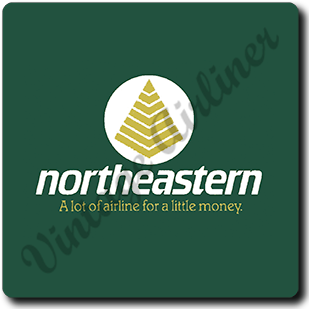 NorthEastern Air Lines Square Sandstone Coaster