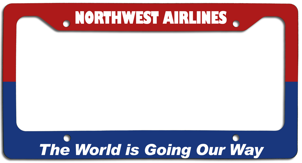Northwest Airlines - The World Is Going Our Way - License Plate Frame