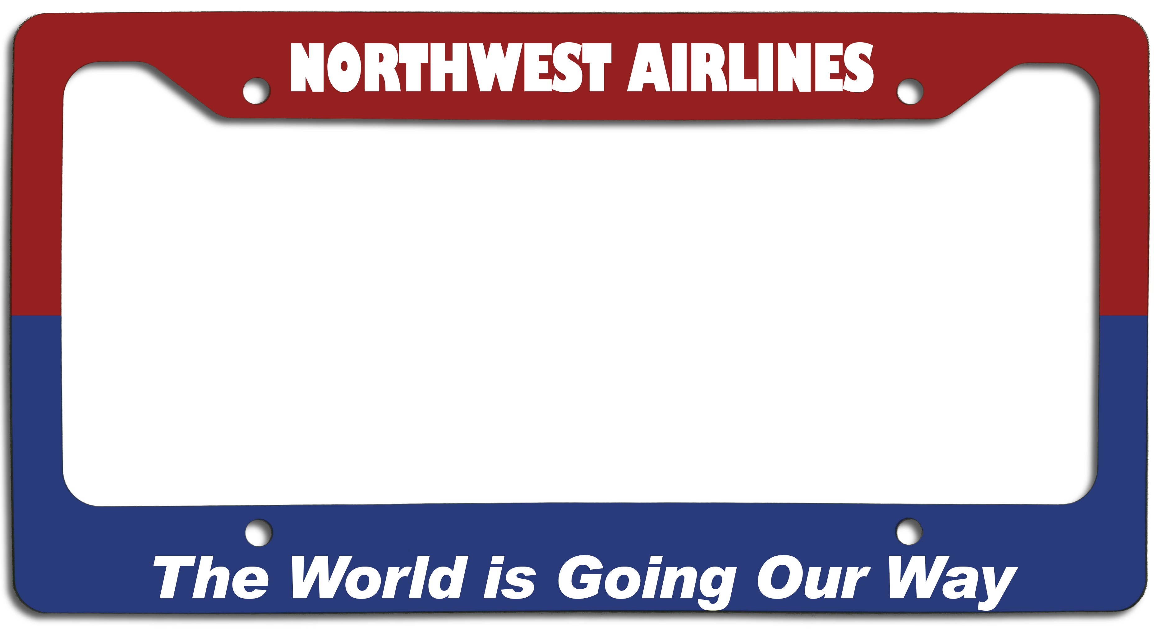 Northwest Airlines - The World Is Going Our Way - License Plate Frame