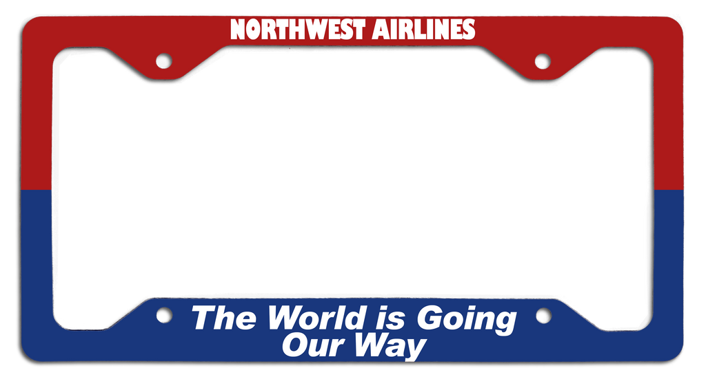 Northwest Airlines - The World Is Going Our Way - License Plate Frame