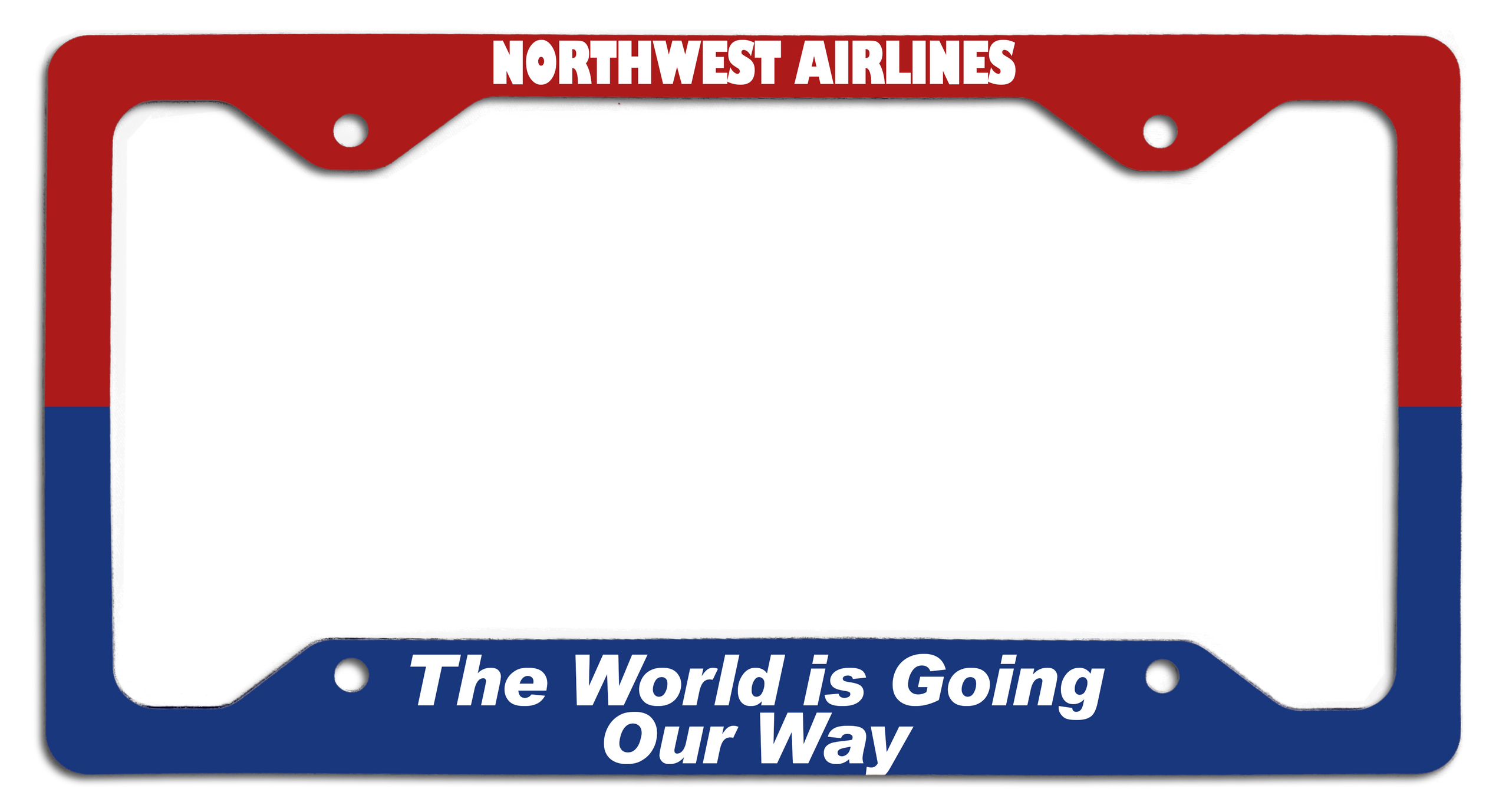 Northwest Airlines - The World Is Going Our Way - License Plate Frame
